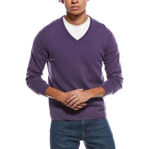 Mette Mens  Cashmere V-Neck Sweater, Purple